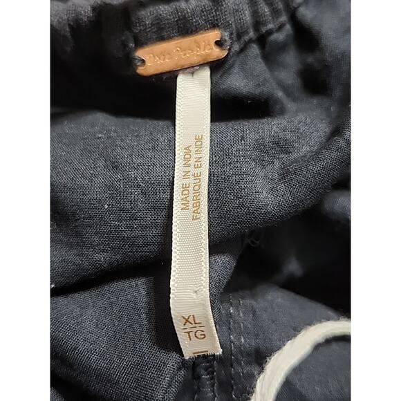 Free People maxi dress tiered halter ruffled boho sleeveless XL black NWOT - Picture 10 of 11